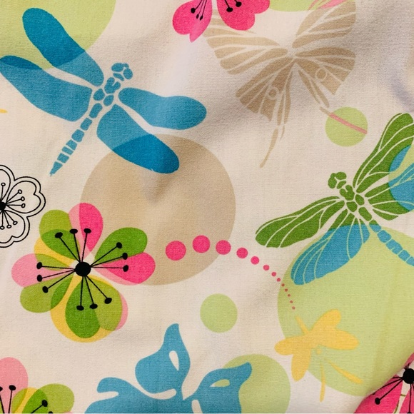 SB Scrubs Woman’s Size XL Set Butterfly and Flower Print Top Blue Pant - Picture 4 of 6